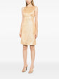 1996 Sleeveless Gold Brocade Shift Dress - view 3