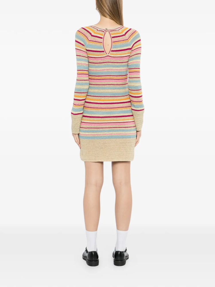Resort 2011 Striped Crochet-Knit Dress - view 4