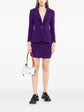 Purple Single-Breasted Tweed Suit Set - view 2