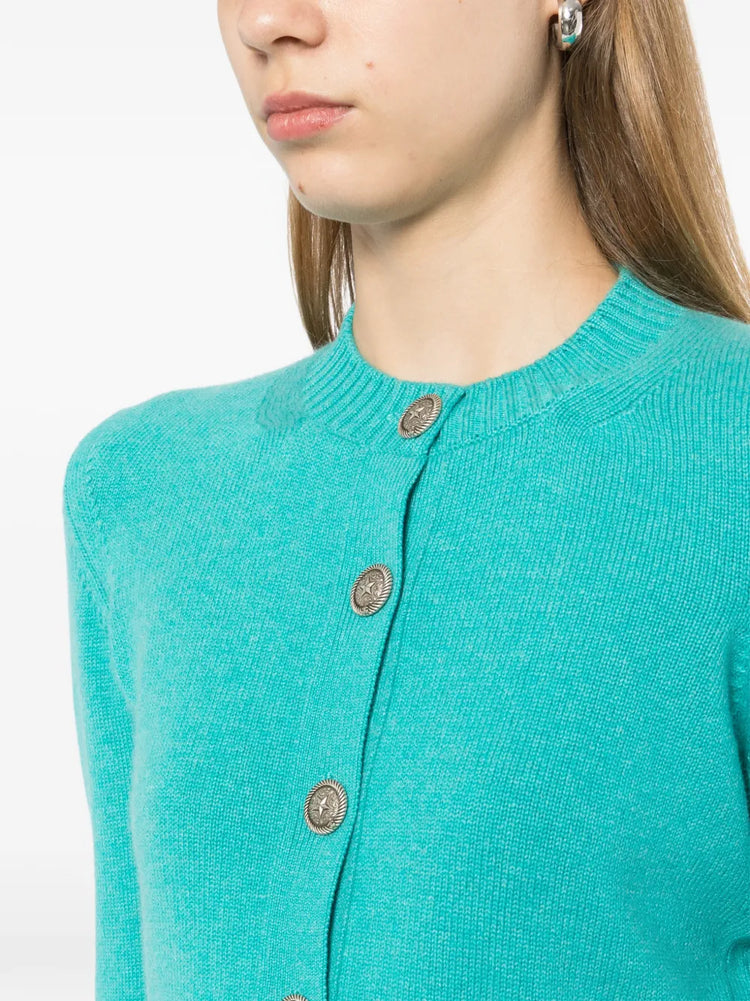 2014 Turquoise Cashmere Cardigan - view 5
