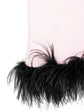 Pink Feather Trim Belted Midi Dress - view 3