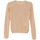 Beige Crew Neck Knit Sweater - view 2