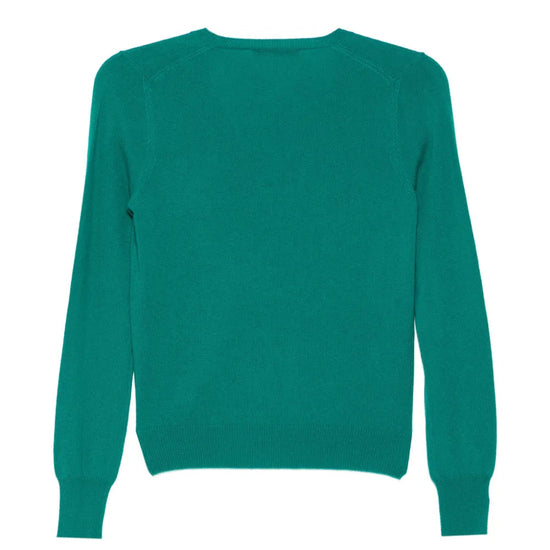 Emerald V-Neck Cashmere Sweater - view 2
