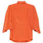 Coral Silk Shirt with Tie Detail - view 2