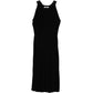 Black Draped Viscose Maxi Dress - Prada