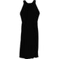 Black Draped Viscose Maxi Dress - view 2
