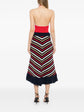 2014 Striped Knit Fringe Skirt