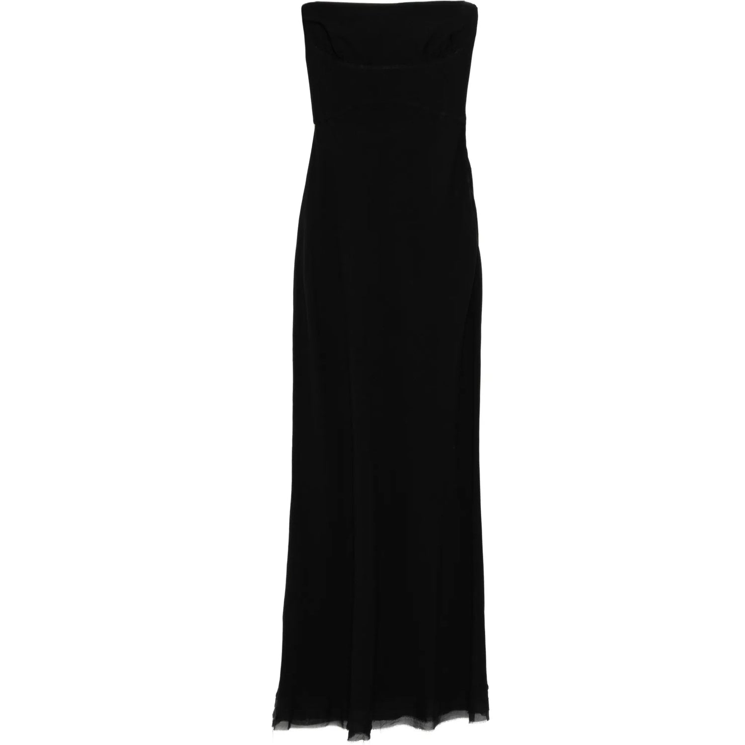 Black Strapless Maxi Dress - Prada