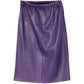 Violet Leather A-Line Skirt - view 2