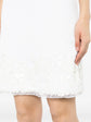 White Stretch Jacquard Sleeveless Dress - view 5