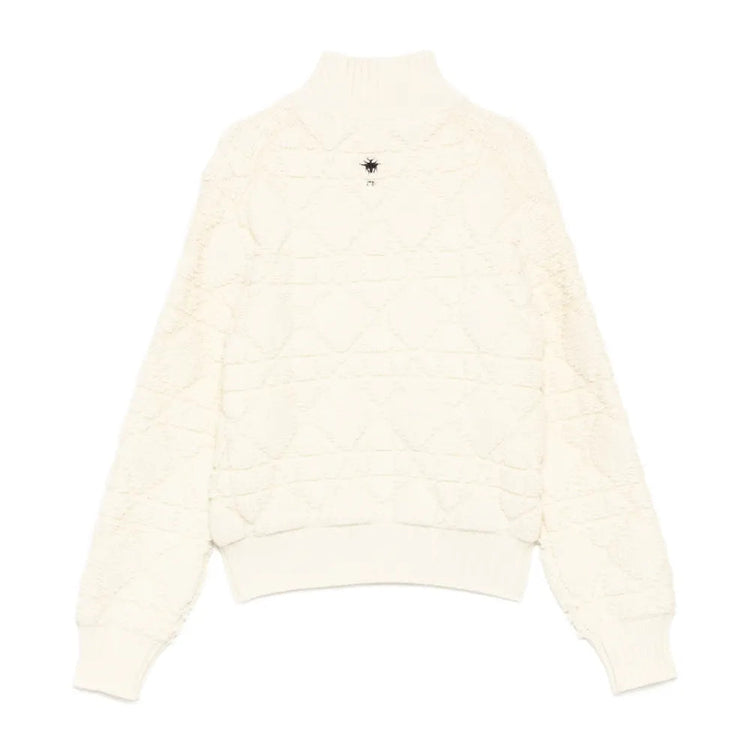 Macrocannage Zipped Cardigan - view 2