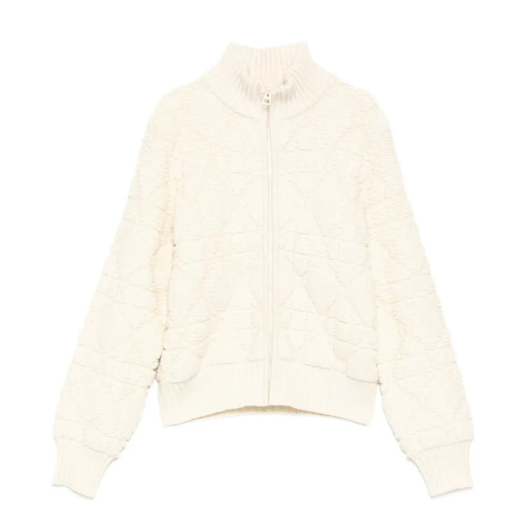 Macrocannage Zipped Cardigan - Christian Dior