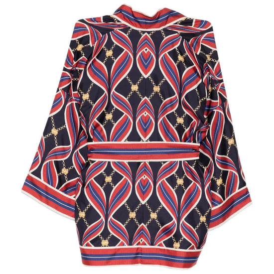 Silk Printed Kimono & Trousers Set - view 2