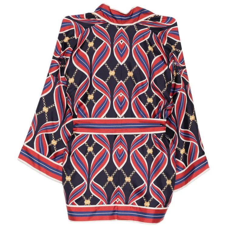 Silk Printed Kimono & Trousers Set - view 2