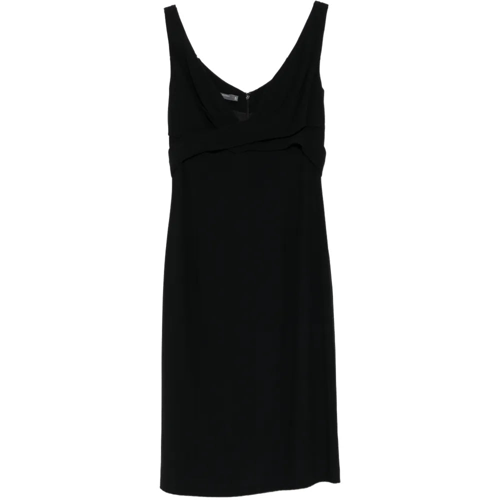 Black Deep V-Neck Dress - Alexander McQueen