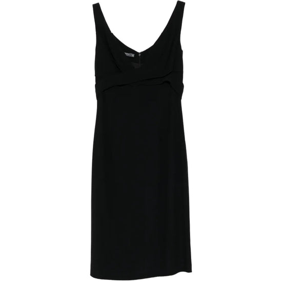 Black Deep V-Neck Dress - Alexander McQueen