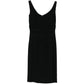 Black Deep V-Neck Dress - view 2