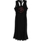 Black Silk Appliqué Detail Midi Dress - Saint Laurent