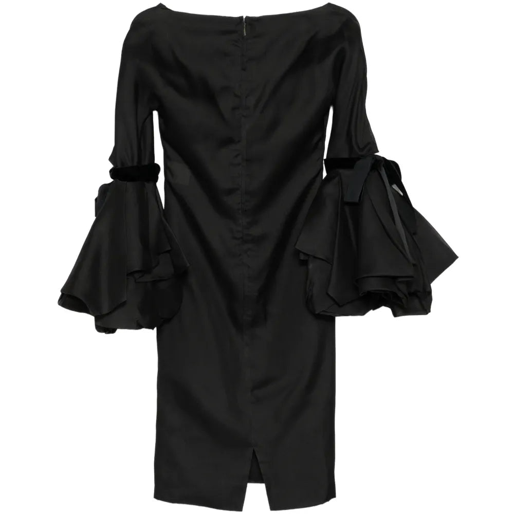 2002 Silk Gothic Bell Sleeve Dress - view 2