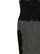 Herringbone Wool Dress with Lace - view 3