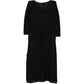 Black Crochet Silk Midi Dress - Prada