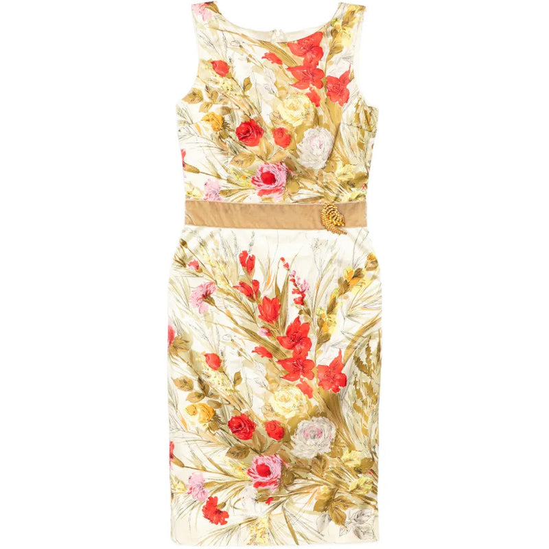 Floral Silk Midi Dress