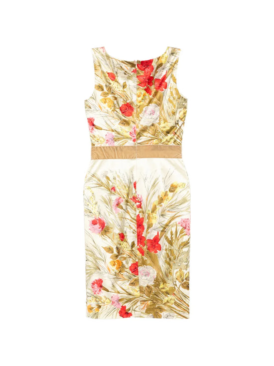 Floral Silk Midi Dress