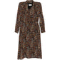 Paisley Print Midi Dress - Saint Laurent
