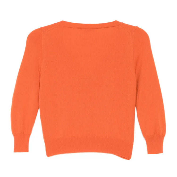 Burnt Orange Cashmere Cropped Cardigan - view 2