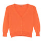 Burnt Orange Cashmere Cropped Cardigan - Bottega Veneta