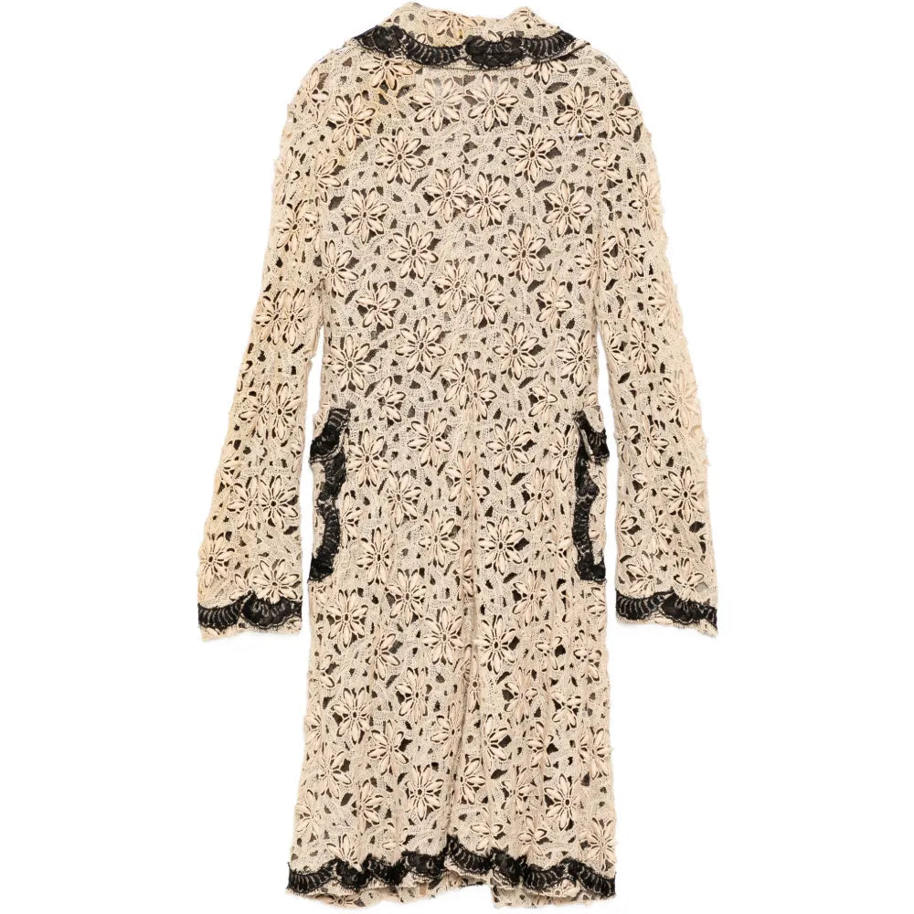 Floral Crochet Lace Coat - view 2