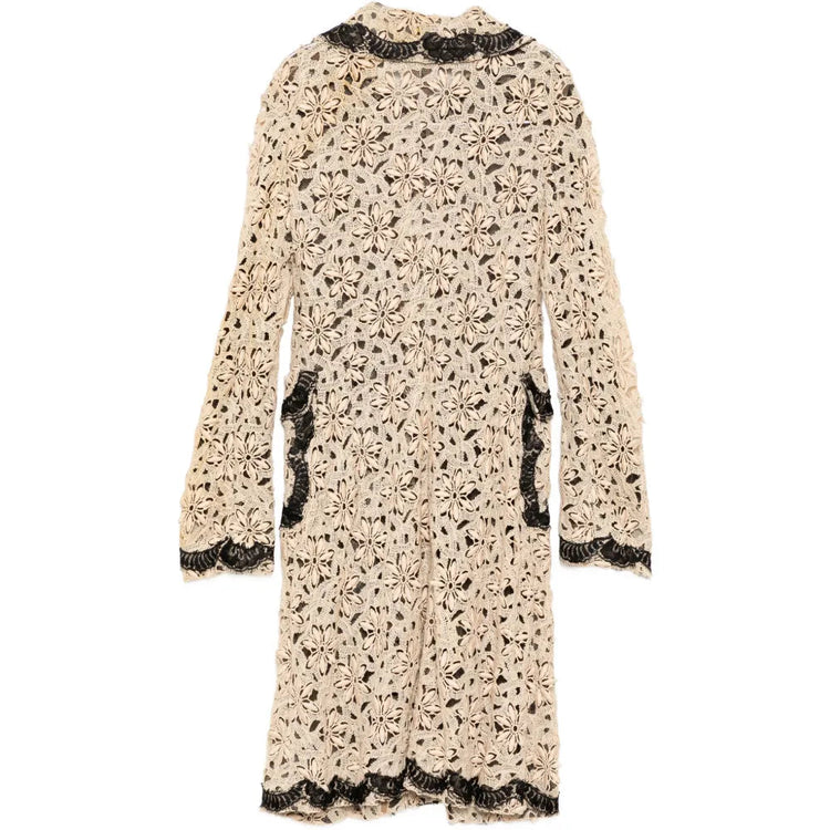 Floral Crochet Lace Coat - view 2