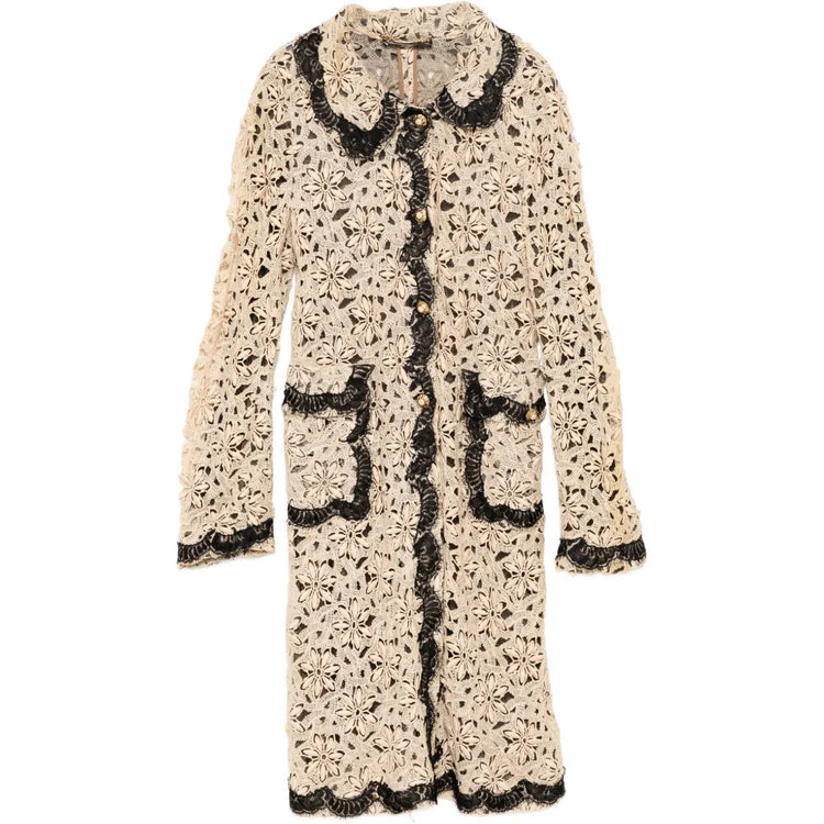 Floral Crochet Lace Coat - Dolce & Gabbana