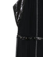 Studded Black Panel Midi Dress - view 3
