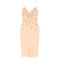Silk Nude Embellished Slip Dress - Christian Dior