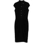 Tailored Black Wool Draped Dress - Christian Dior