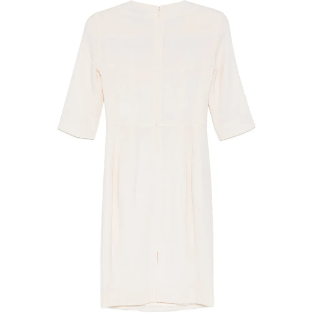 Ivory Tailored Wool Midi Dress - view 2