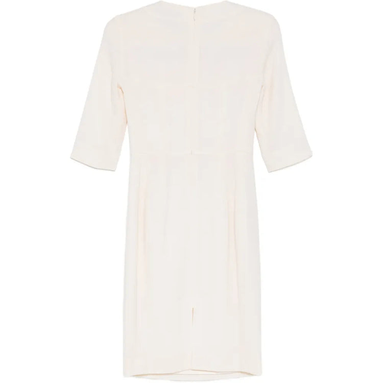 Ivory Tailored Wool Midi Dress - view 2