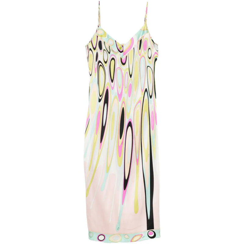Abstract Print Slip Maxi Dress