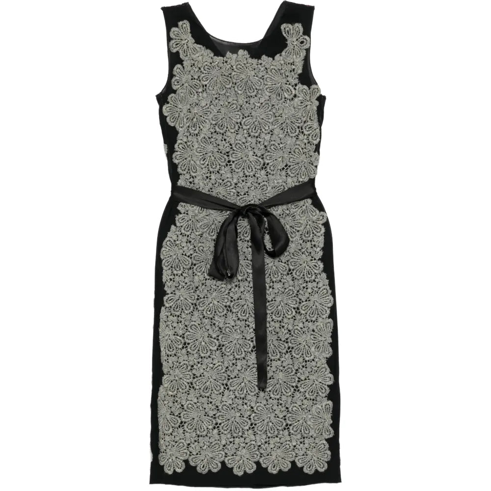Floral Lace & Tulle Midi Dress - Dolce & Gabbana