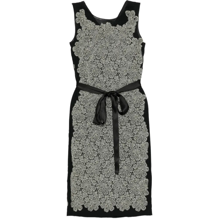 Floral Lace & Tulle Midi Dress - Dolce & Gabbana