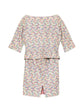 Pastel Ditsy Floral Embroidered Top & Skirt Set - view 2