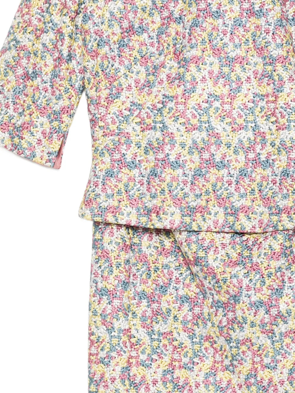 Pastel Ditsy Floral Embroidered Top & Skirt Set - view 3