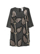 2006 Embellished Leaf Gray Silk Dress - Chloé