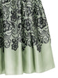 Mint Silk Floral Lace Print Dress - view 3