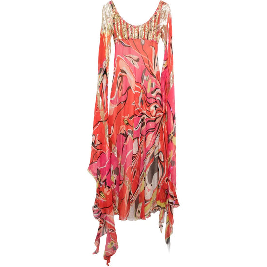 Multicolor Kaftan Maxi Dress