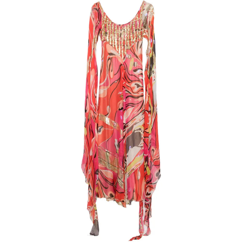 Multicolor Kaftan Maxi Dress