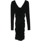Draped Silk Midi Dress with Belt - Dolce & Gabbana
