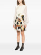 Patchwork Ruffled Chiffon Sleeve Midi Dress - view 3