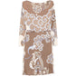 Brown Abstract Print Dress - view 2